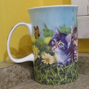 Ashdene Ceramic Mug Kittens & Butterflies Vintage (F101)